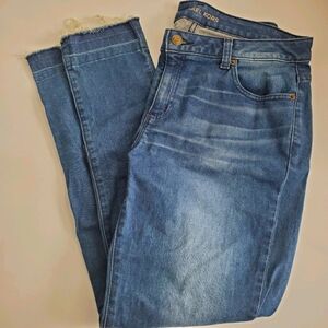 Micheal Kors Izzy Skinny Jeans Frayed Hems